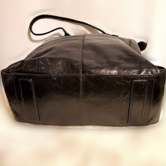 HOBO The Original Large Classic Black Leather Soulder Tote - Picture 6 of 10